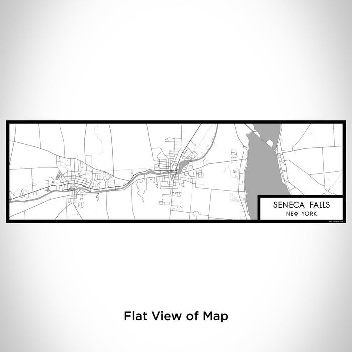 Flat View of Map Custom Seneca Falls New York Map Enamel Mug in Classic