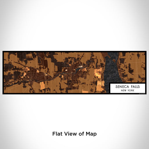 Flat View of Map Custom Seneca Falls New York Map Enamel Mug in Ember