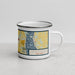 Right View Custom Seneca Falls New York Map Enamel Mug in Woodblock