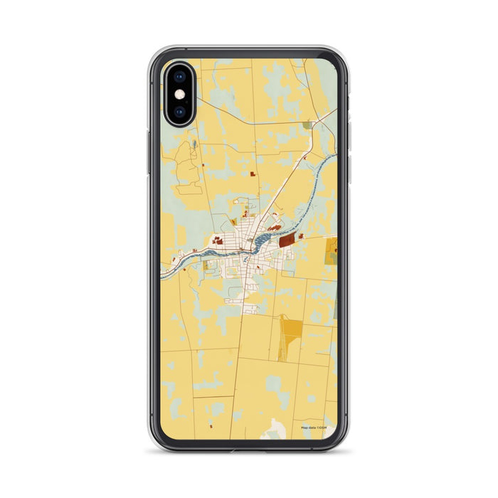 Custom Seneca Falls New York Map Phone Case in Woodblock