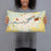 Person holding 20x12 Custom Seneca Falls New York Map Throw Pillow in Woodblock
