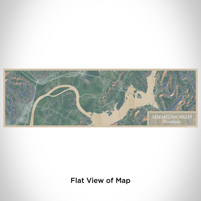 Flat View of Map Custom Sequatchie Valley Tennessee Map Enamel Mug in Afternoon