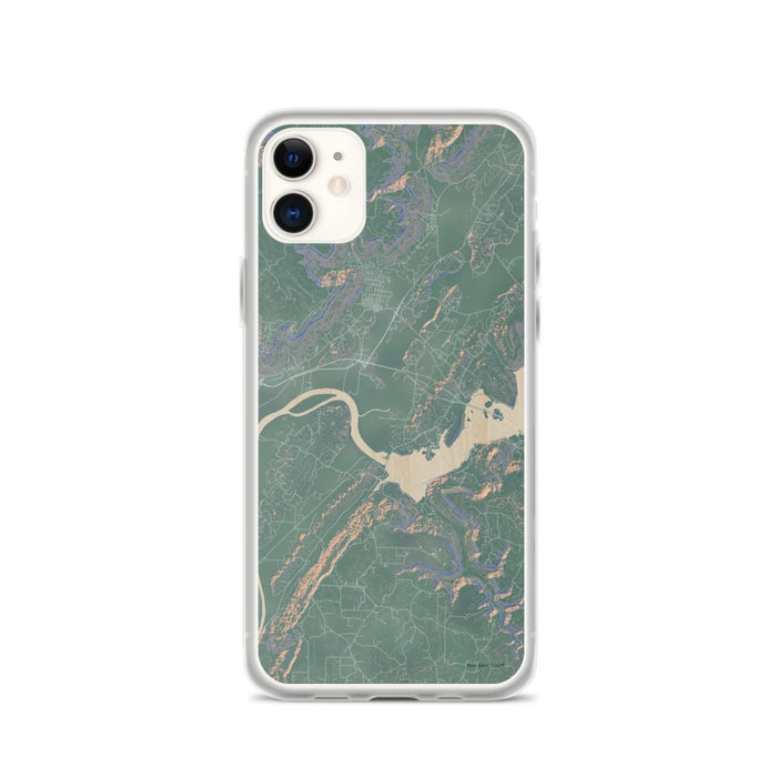 Custom iPhone 11 Sequatchie Valley Tennessee Map Phone Case in Afternoon