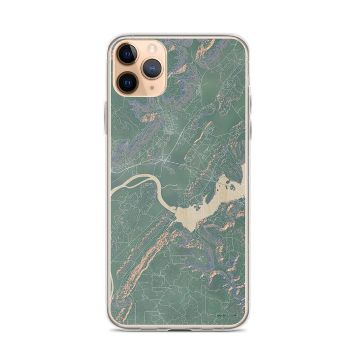 Custom iPhone 11 Pro Max Sequatchie Valley Tennessee Map Phone Case in Afternoon
