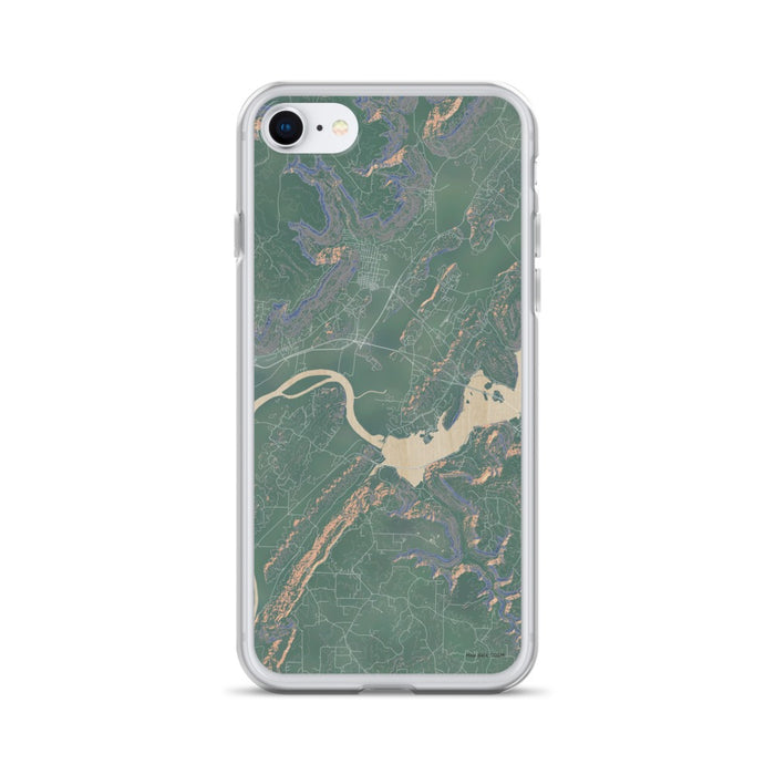 Custom iPhone SE Sequatchie Valley Tennessee Map Phone Case in Afternoon