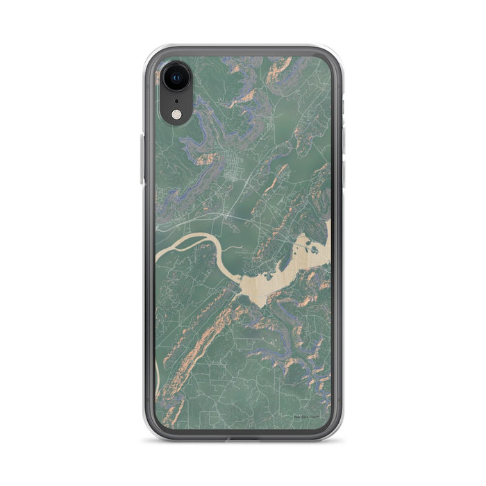Custom iPhone XR Sequatchie Valley Tennessee Map Phone Case in Afternoon
