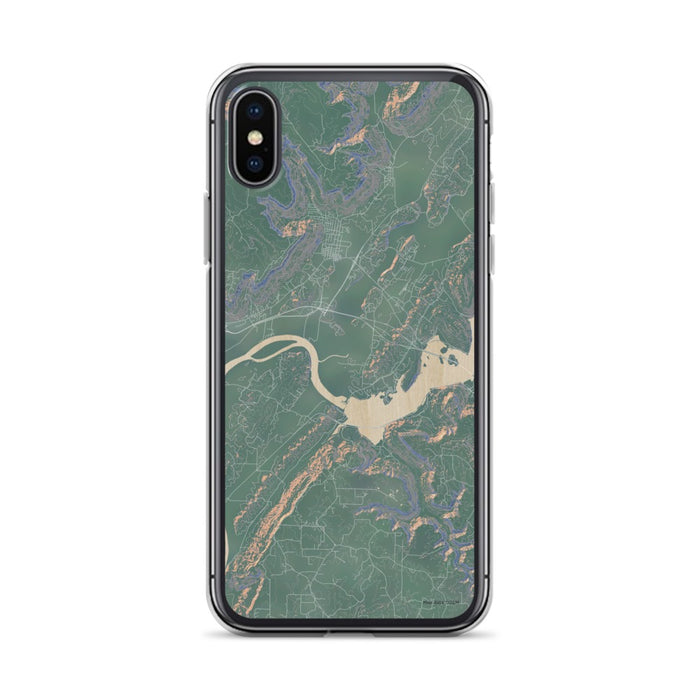 Custom iPhone X/XS Sequatchie Valley Tennessee Map Phone Case in Afternoon