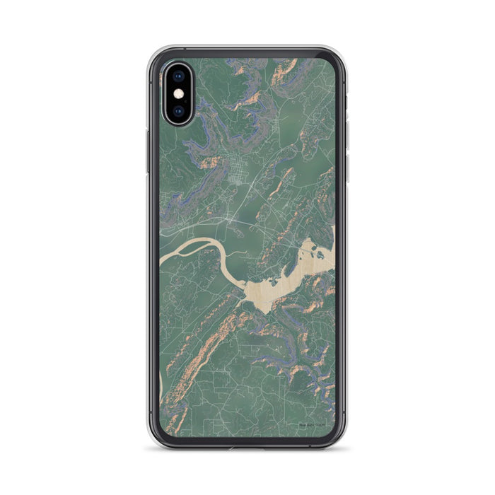 Custom iPhone XS Max Sequatchie Valley Tennessee Map Phone Case in Afternoon