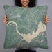Person holding 22x22 Custom Sequatchie Valley Tennessee Map Throw Pillow in Afternoon