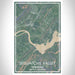 Sequatchie Valley Tennessee Map Print Portrait Orientation in Afternoon Style With Shaded Background