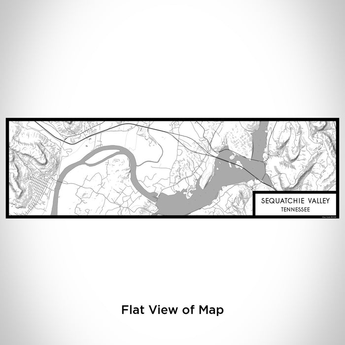 Flat View of Map Custom Sequatchie Valley Tennessee Map Enamel Mug in Classic
