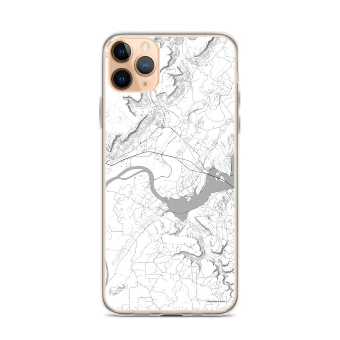 Custom iPhone 11 Pro Max Sequatchie Valley Tennessee Map Phone Case in Classic