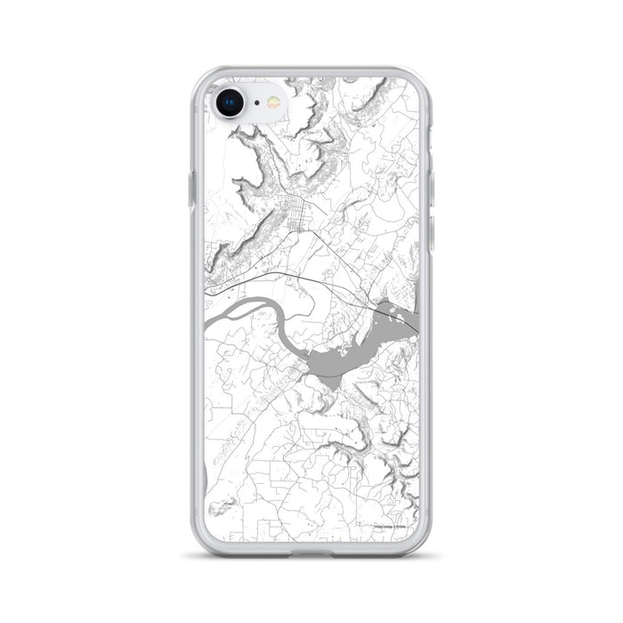 Custom iPhone SE Sequatchie Valley Tennessee Map Phone Case in Classic