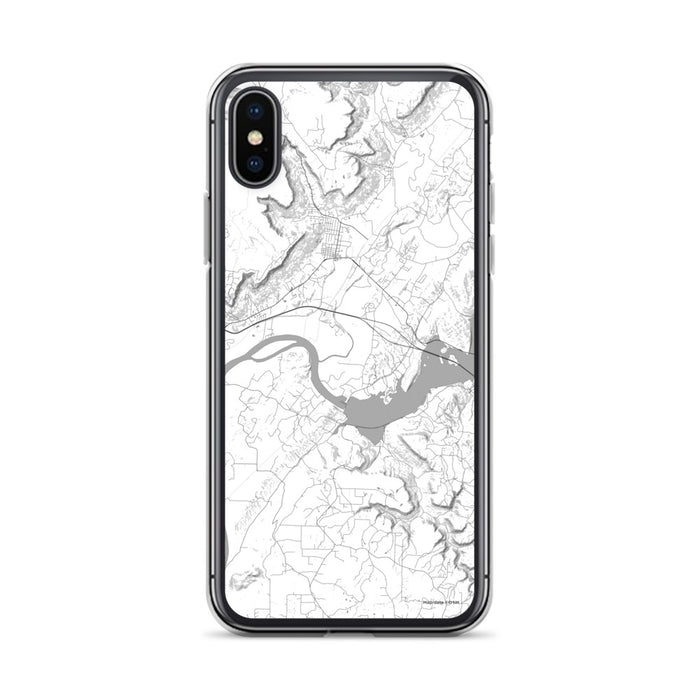 Custom iPhone X/XS Sequatchie Valley Tennessee Map Phone Case in Classic