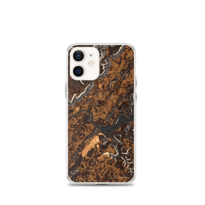Custom iPhone 12 mini Sequatchie Valley Tennessee Map Phone Case in Ember