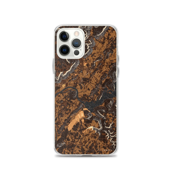 Custom iPhone 12 Pro Sequatchie Valley Tennessee Map Phone Case in Ember