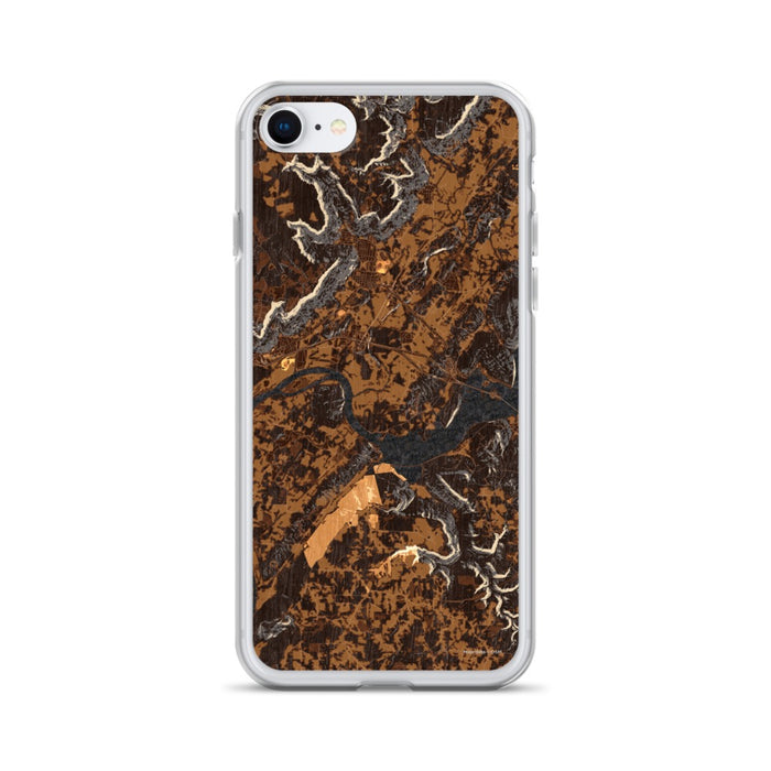 Custom iPhone SE Sequatchie Valley Tennessee Map Phone Case in Ember