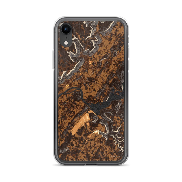 Custom iPhone XR Sequatchie Valley Tennessee Map Phone Case in Ember