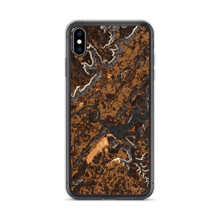 Custom iPhone XS Max Sequatchie Valley Tennessee Map Phone Case in Ember