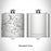 Rendered View of Sequatchie Valley Tennessee Map Engraving on 6oz Stainless Steel Flask