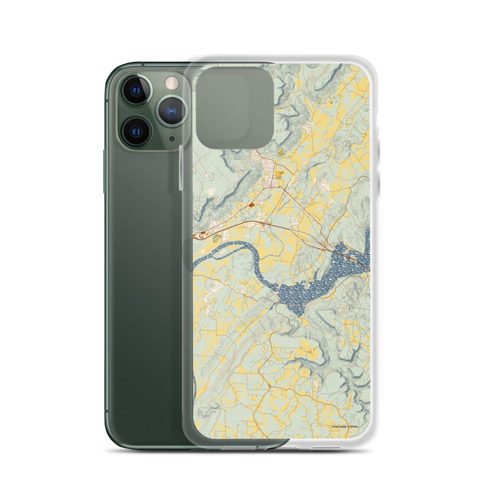 Custom Sequatchie Valley Tennessee Map Phone Case in Woodblock