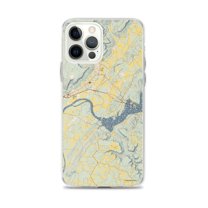 Custom iPhone 12 Pro Max Sequatchie Valley Tennessee Map Phone Case in Woodblock
