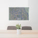 24x36 Sequoia national Park Map Print Lanscape Orientation in Afternoon Style Behind 2 Chairs Table and Potted Plant