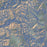 Sequoia national Park Map Print in Afternoon Style Zoomed In Close Up Showing Details