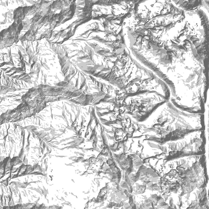 Sequoia National Park Map Print in Classic Style Zoomed In Close Up Showing Details