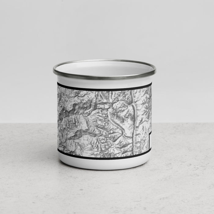 Front View Custom Sequoia National Park Map Enamel Mug in Classic