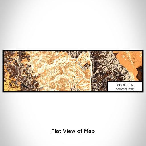 Flat View of Map Custom Sequoia National Park Map Enamel Mug in Ember