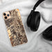 Custom Sequoia National Park Map Phone Case in Ember on Table with Black Headphones