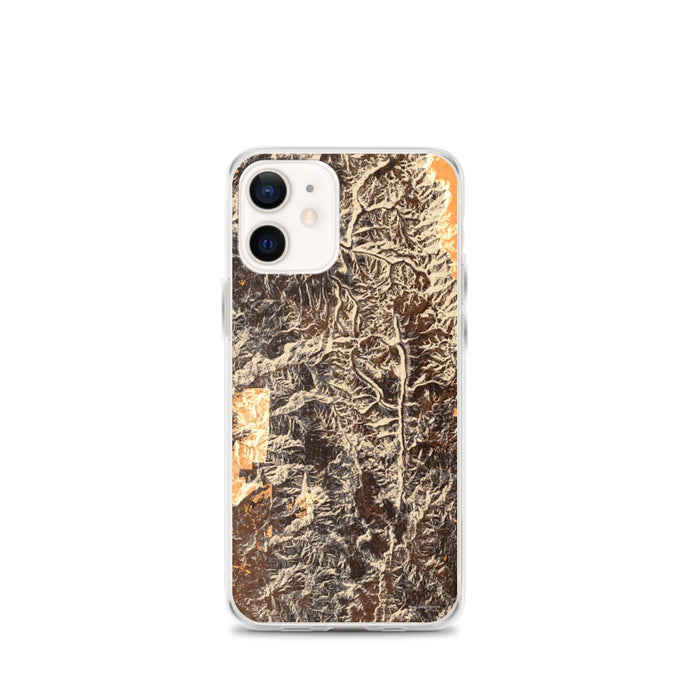 Custom Sequoia National Park Map iPhone 12 mini Phone Case in Ember