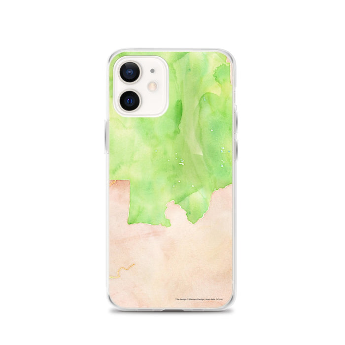 Custom Sequoia National Park Map iPhone 12 Phone Case in Watercolor