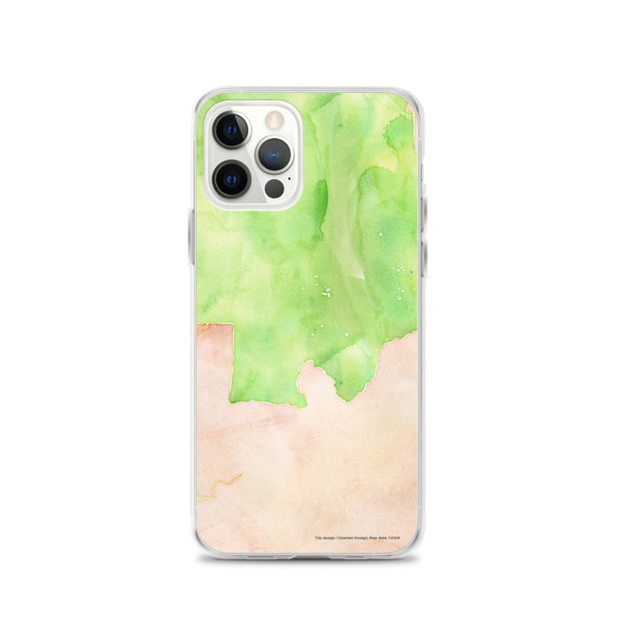 Custom Sequoia National Park Map iPhone 12 Pro Phone Case in Watercolor