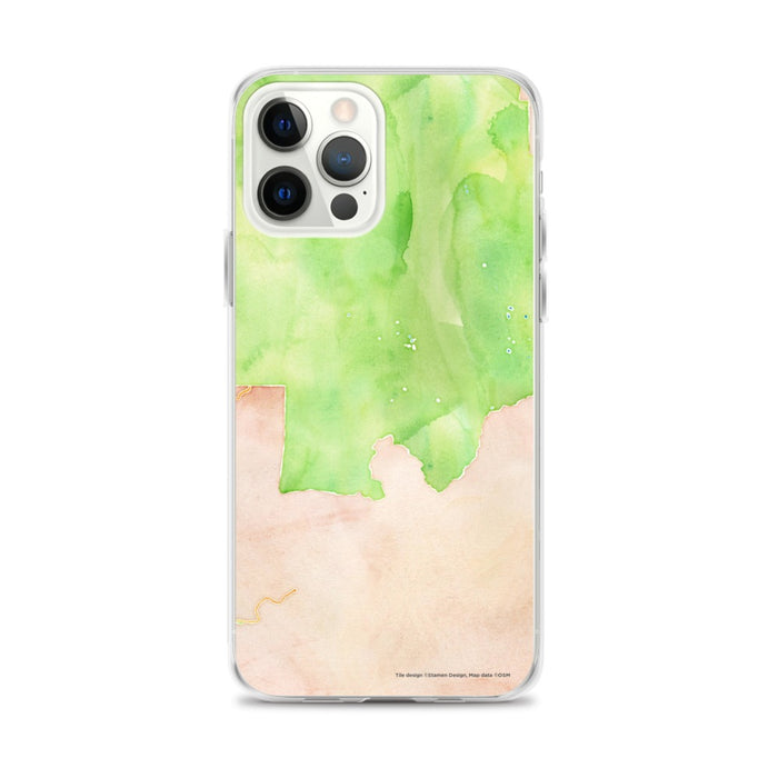 Custom Sequoia National Park Map iPhone 12 Pro Max Phone Case in Watercolor