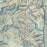 Sequoia National Park Map Print in Woodblock Style Zoomed In Close Up Showing Details