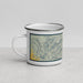 Left View Custom Sequoia National Park Map Enamel Mug in Woodblock