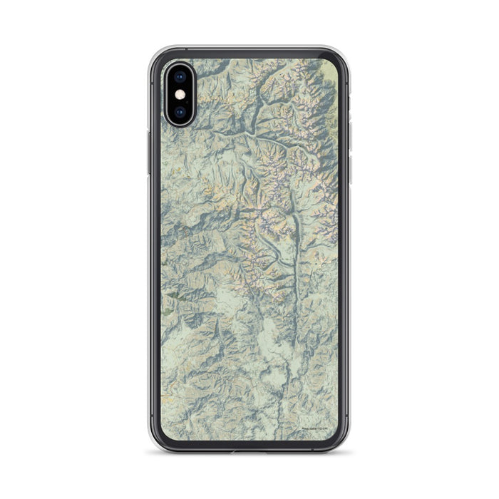Custom Sequoia National Park Map Phone Case in Woodblock