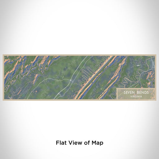 Flat View of Map Custom Seven Bends Virginia Map Enamel Mug in Afternoon