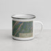 Right View Custom Seven Bends Virginia Map Enamel Mug in Afternoon