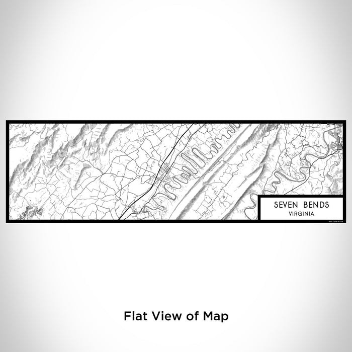 Flat View of Map Custom Seven Bends Virginia Map Enamel Mug in Classic