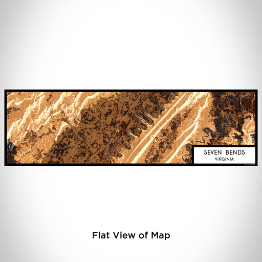 Flat View of Map Custom Seven Bends Virginia Map Enamel Mug in Ember
