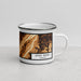 Right View Custom Seven Bends Virginia Map Enamel Mug in Ember