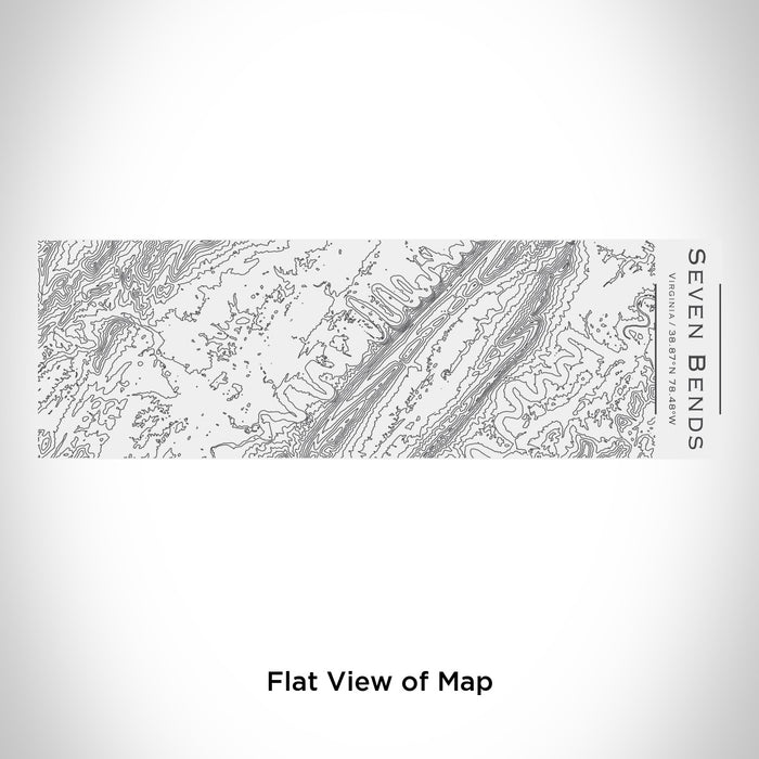 Rendered View of Seven Bends Virginia Map Engraving on 10oz Stainless Steel Insulated Cup with Sliding Lid in White