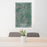 24x36 Sewanee Tennessee Map Print Portrait Orientation in Afternoon Style Behind 2 Chairs Table and Potted Plant