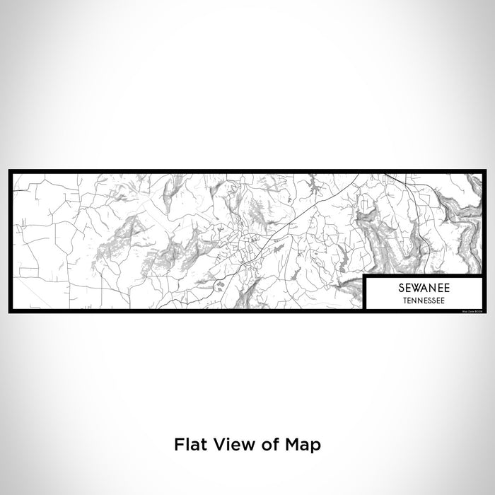 Flat View of Map Custom Sewanee Tennessee Map Enamel Mug in Classic