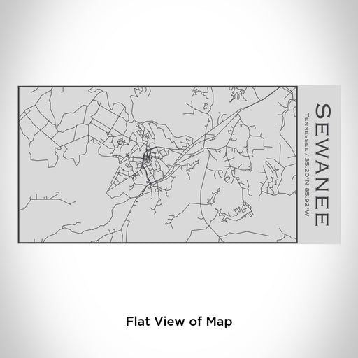 Rendered View of Sewanee Tennessee Map Engraving on 17oz Stainless Steel Insulated Cola Bottle
