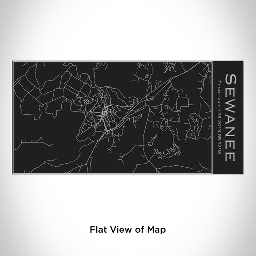 Rendered View of Sewanee Tennessee Map Engraving on 17oz Stainless Steel Insulated Cola Bottle in Black