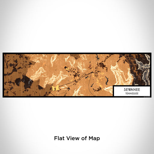 Flat View of Map Custom Sewanee Tennessee Map Enamel Mug in Ember